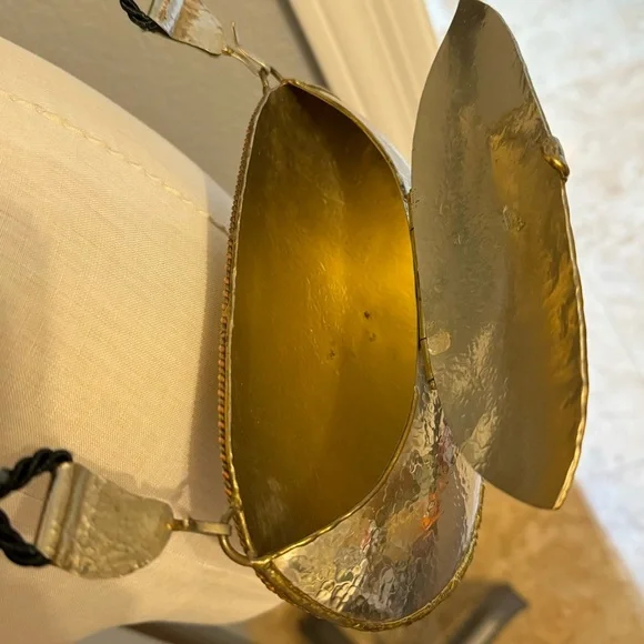 Vintage Luciano Style Mixed Metal Handbag with Rope Straps - Picture 4 of 13